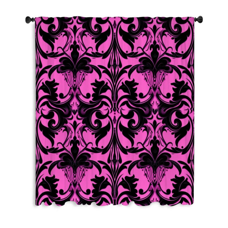 Rideaux damassés, voilages et voilages - 1 panneau transparent, L 53 po x L 99 po