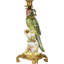Porcelain Green Parrot Figurine Candle Holder With Bronze Ormolu Right Side
