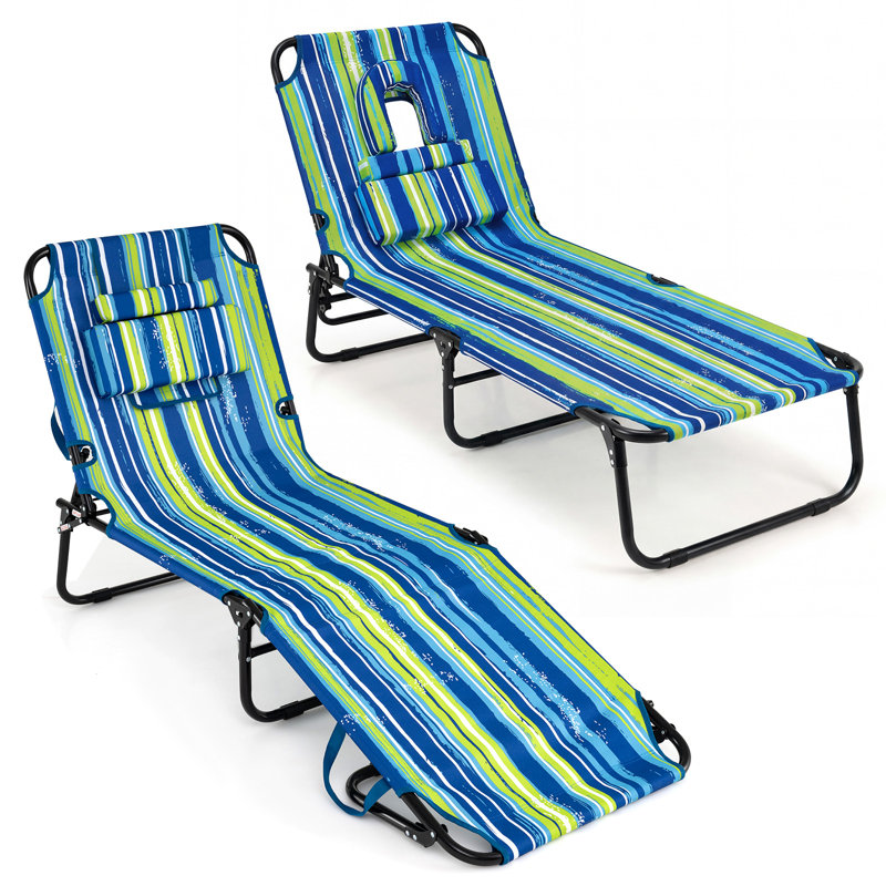 Miltrud Outdoor Metal Chaise Lounge