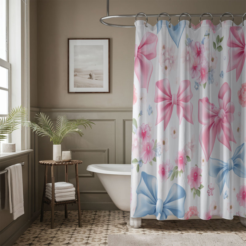 Rideau de douche Bow Petals - Premium, H 74 po x l 71 po