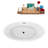 Streamline Freestanding Soaking Acrylic Bathtub With Drain and Bamboo Tray-75227020