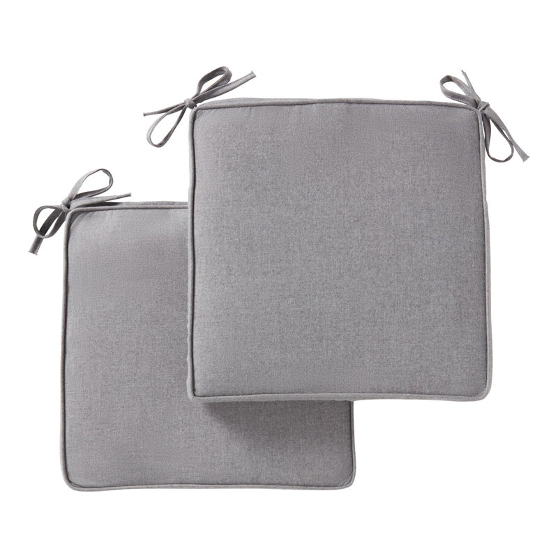 Sunbrella Outdoor Dining Chair Seat Pad, Cast Slate