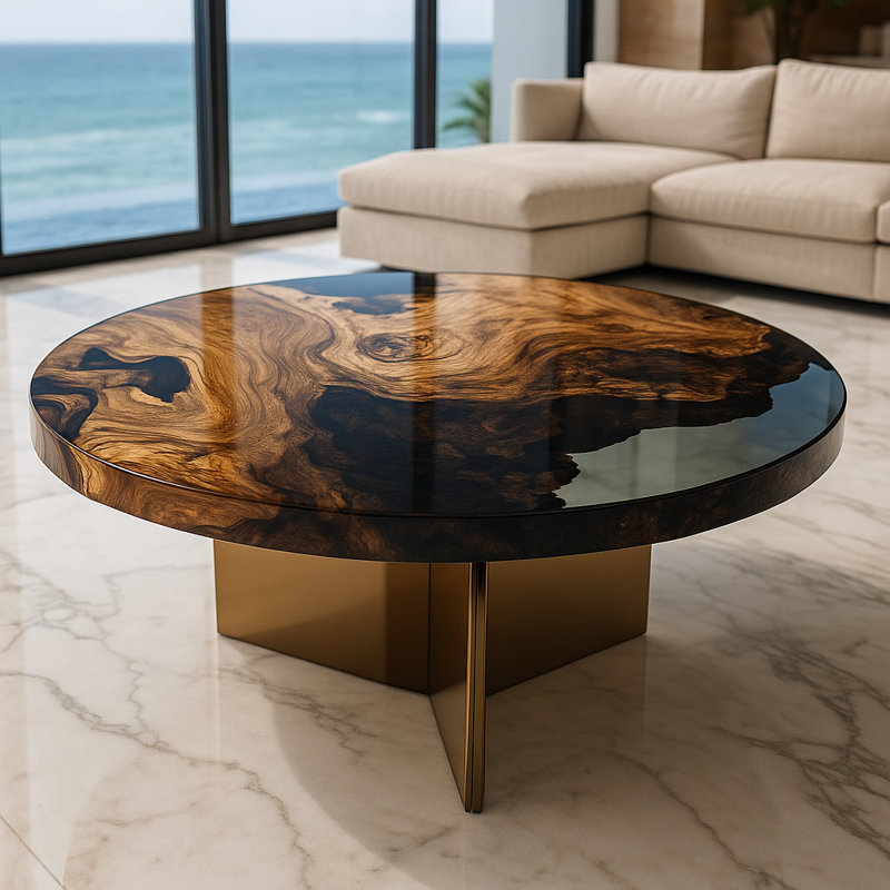 Medea Single Coffee Table, 15.7"H x 27.6"L x 27.6"W
