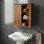 Cette armoire à pharmacie murale rétro-rustique est simple, belle et ne prend pas beaucoup de place. Les portes doubles s'ouvrent et se ferment facilement, et les tablettes réglables répondent à différents besoins de rangement, rendant votre salle de bain soignée et élégante.