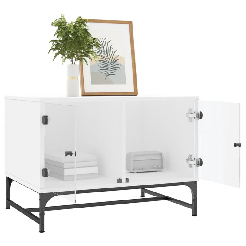 Aanuoluwa Coffee Table with Storage, White