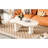 44''w X 25.9''d Cream Coffee Table, White, 1.5'' Thick Tabletop, Easy Assembly, Round Edge, Legs For Balcony Chic Cloud Table In 44''x25.9'', , Assembly Home