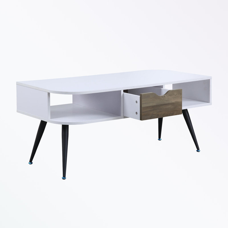 Table basse rectangulaire avec 1 tiroir de rangement