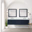 Meuble-lavabo double 80 po X P 22 po , Comptoir en quartz blanc, ensemble de robinets et Miroirs-118024531