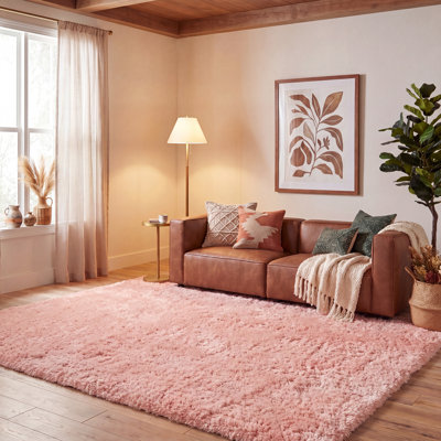 Gentas Hand Tufted Solid Color Shag Performance Area Rug