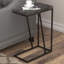 Table d'appoint rustique tabac à chevrons et noir sablé, parfaite pour ajouter une touche d'élégance et de fonctionnalité à n'importe quelle pièce.-2058771993-2058771992