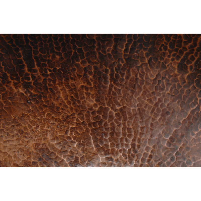 13" Small Round Vessel Hammered Copper Sink
