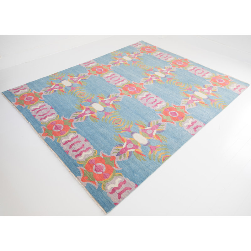 Evie Hand Knotted Wool Abstract Area Rug, Rectangle 12' x 15'