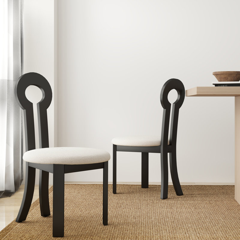 Chaise d'appoint moderne (ensemble de 2), Noir