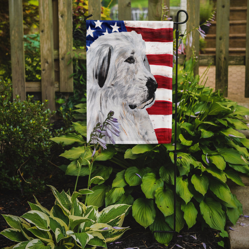 2 côtés en polyester de 2 côtés american drapeau de jardin, Bichon havanais
