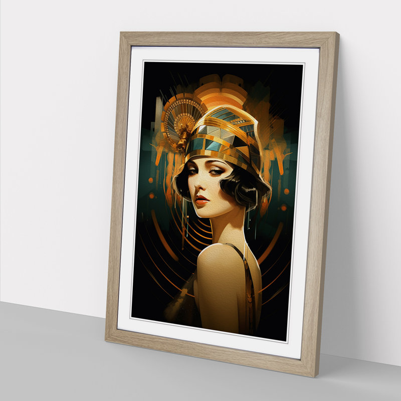 Single Picture Frame Print on Wood, Oak Framed, 46cm H x 34cm W