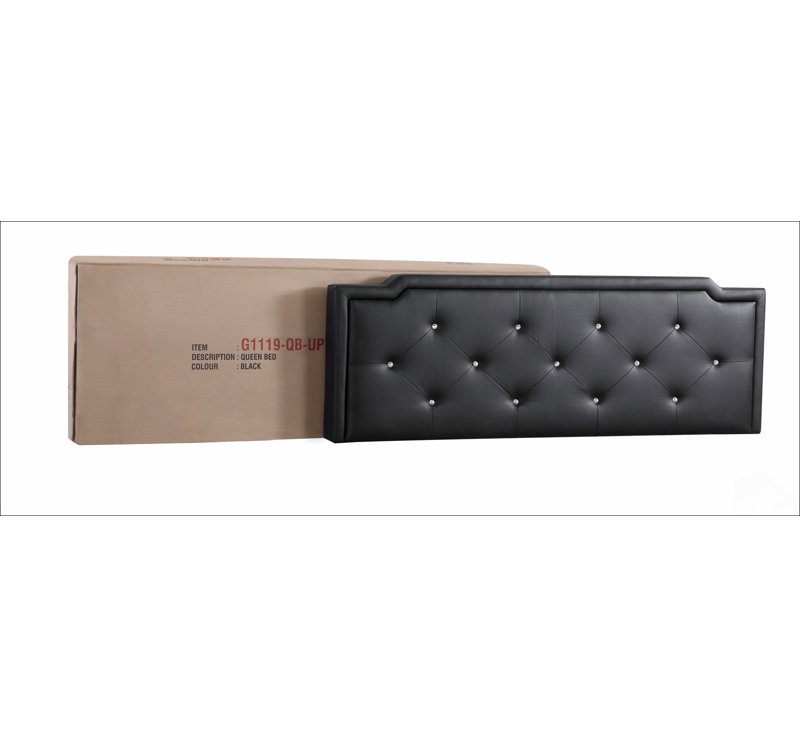 Upholstered Bed Frame With Button Tufted Headboard
