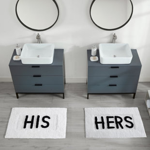 Cotton Blend Bath Rug (Set of 2)