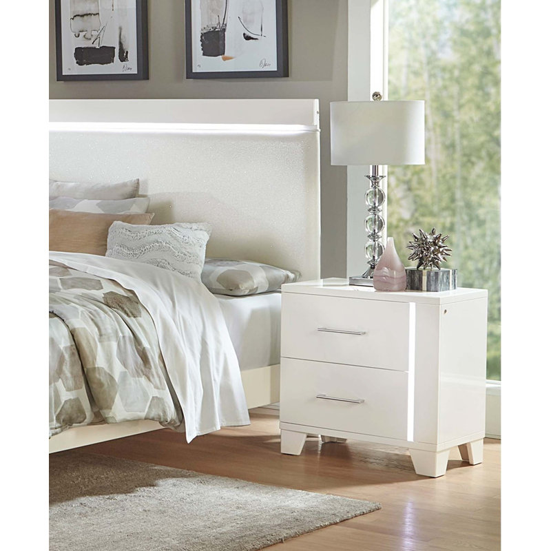 Table de chevet moderne ultrabrillante 1pc
