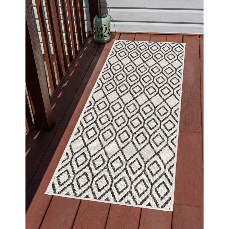 Tapis intérieur / extérieur Turks and Caicos, Tapis de couloir 2 pi x 8 pi, Ivoire ivoire