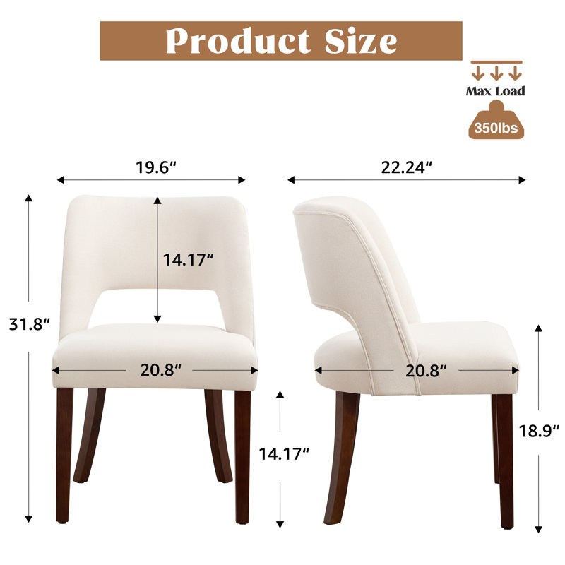 35.9918cm H Side Chair, Beige