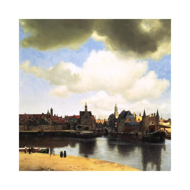 View Of Delft, C.1660-61 by Johannes Vermeer - Wrapped Canvas Painting, 30.48 cm H x 30.48 cm W