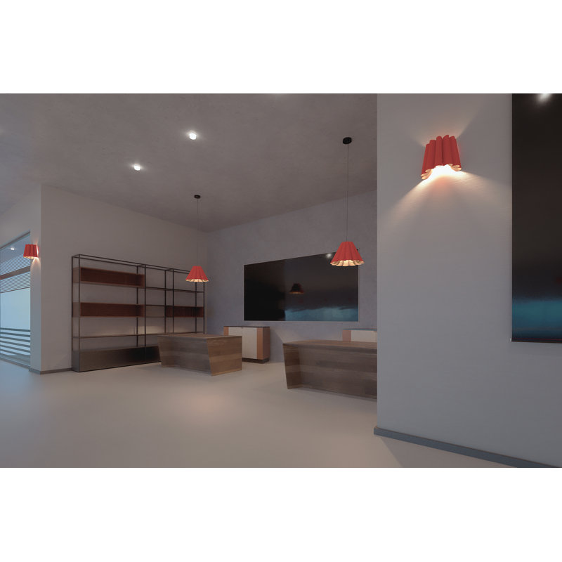 Renata Flush Mounted Sconce, Red