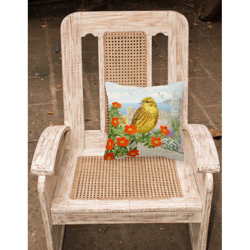  Housse et insert de coussin carré jaune Yellowhammer par Sarah Adams, H 14 po x l 14 po x P 3 po