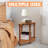 Shower Foot Rest 12 in - Shower Stool for Shaving Legs, Small Corner Bathroom Bench Suitable(Brown)