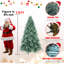 Arbre de Noël 9 pi en PE / PVC teinté bleu-vert - 3268 pointes, branches articulées, aspect naturel, base en métal stable-842840726
