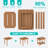 3-piece Hdpe Outdoor Rocking Chair Set With Side Table, All-weather Poly Rockers For Porch, Patio & Garden-1605083244