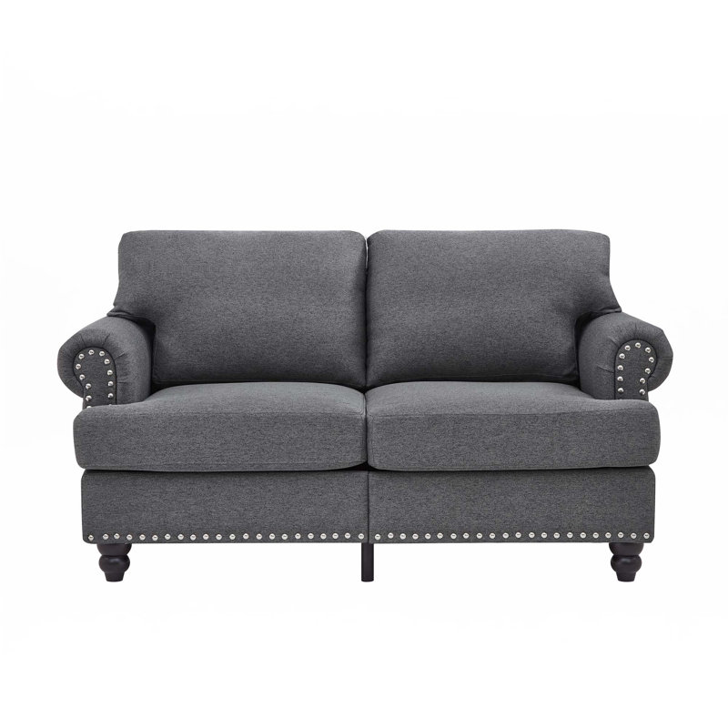 Canapé en tissu 59,5 po, Gris