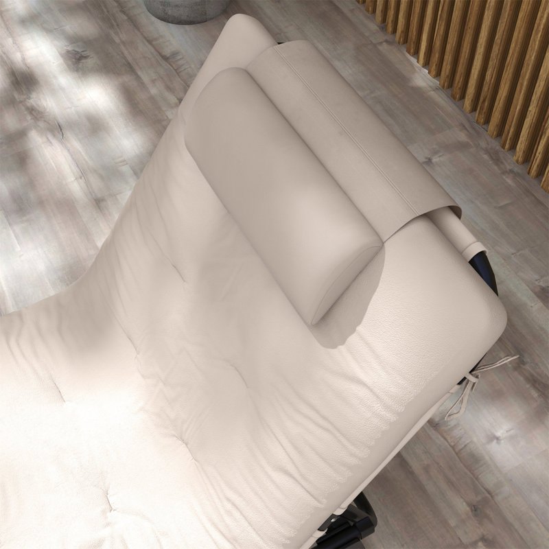 Chaise longue d'extérieur Safaree, Rembourrage en mousse beige