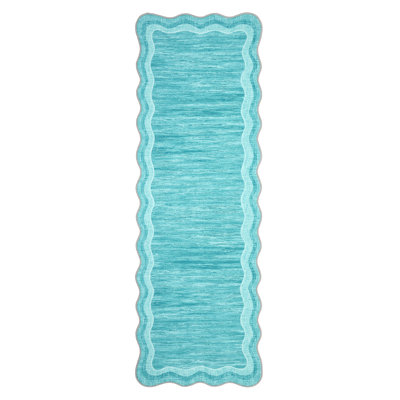 Bordered Design Machine Washable Rug with Rubber Backing for Living Room Modern Non-Slip Dining Room Rug Easy-Cleaning Floor Carpet for Bedroom