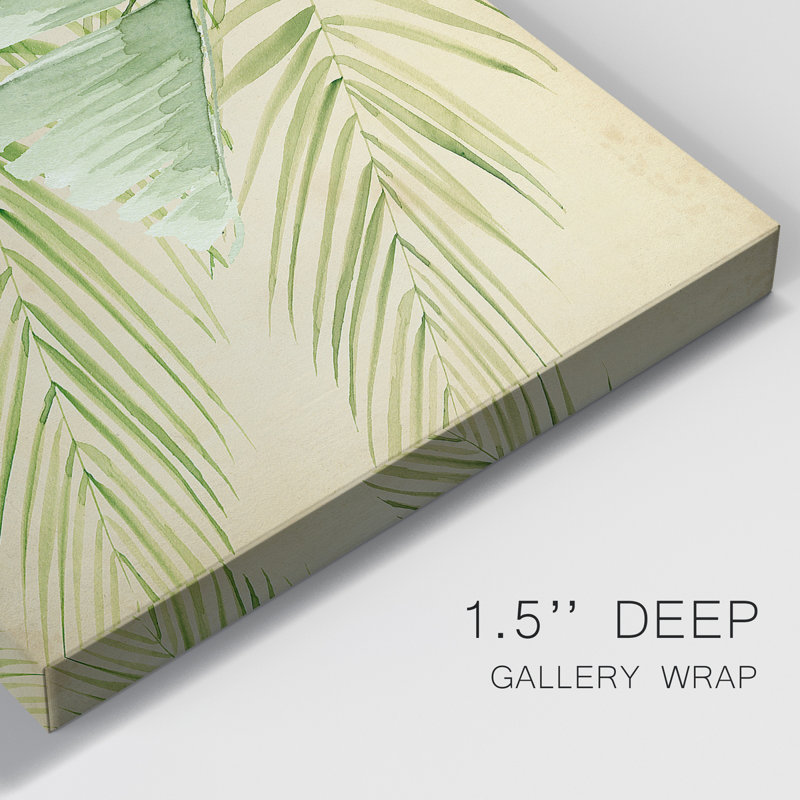 Banana Palms II - 1 pièce, reproduction d'art sur toile tendue, H 48 po x l 32 po x P 1 po