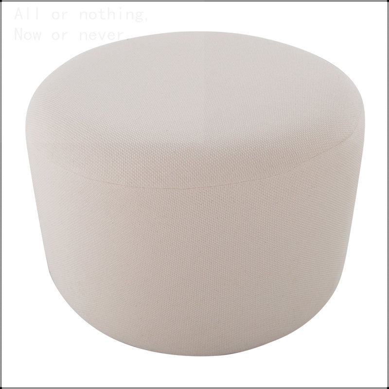 Grand rond en tricot beige par