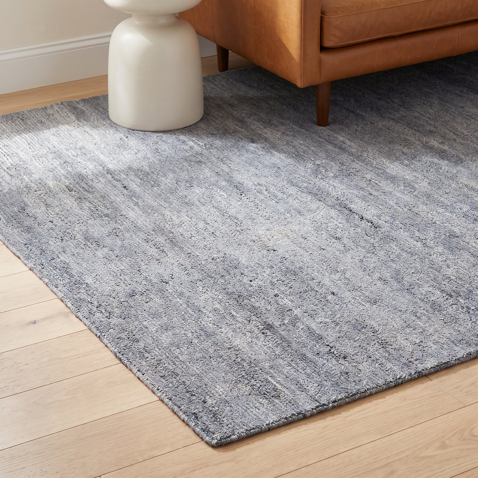 Brynn Brown Black Hand-Woven Outdoor Rug, Rectangle 5' x 8'