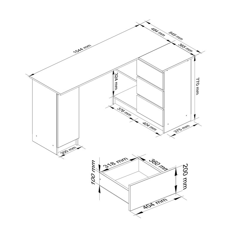 Arimo L-Shaped Desk