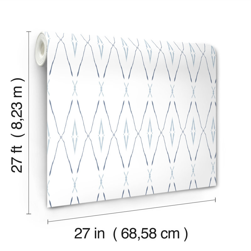 Artifact Silhouettes Geometric Wallpaper Double Roll, Indigo