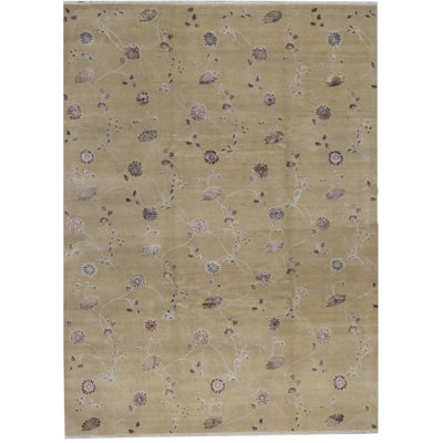 Tapis doré de haute qualité noué à la main