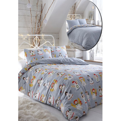 Mariano Cotton Blend, Polyester No Pattern Duvet Cover Set with Pillowcases