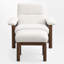Chaise d'appoint rembourrée avec repose-pieds
