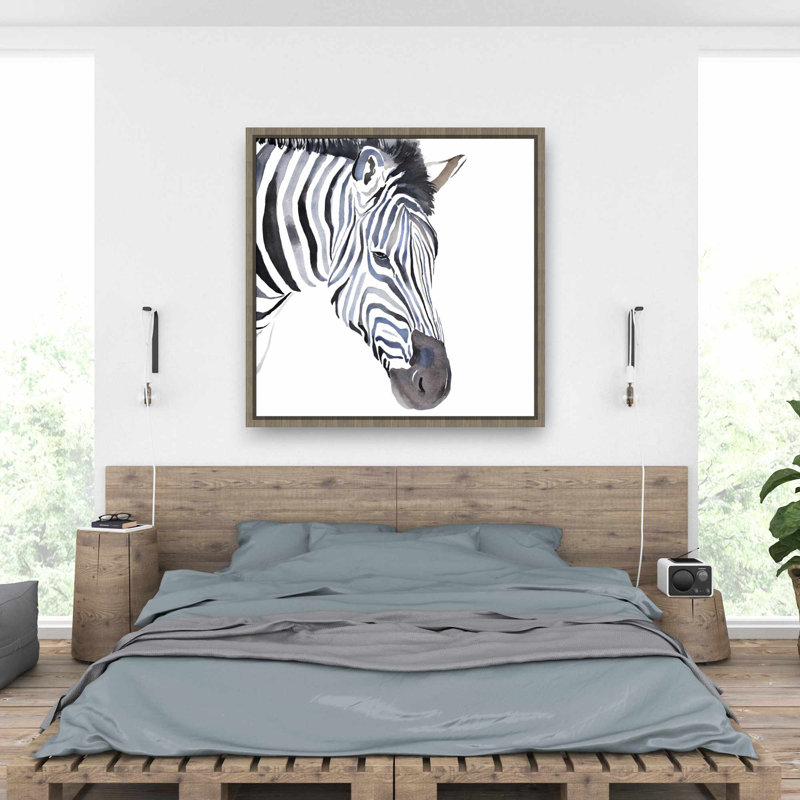 Zèbre - Art animalier africain encadré