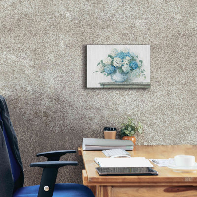 Aaradhya " Blue Hydrangea Cottage Crop " by Carol Rowan