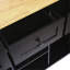 Chariot de cuisine Drop, noir. Armoire avec rangement interne, 5 roulettes pour la mobilité dans la salle à manger Black Island et une organisation efficace-276653481