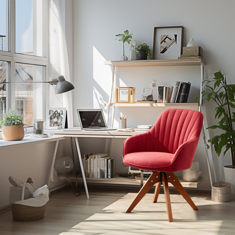 Fauteuil large 22,44 po Anyra, Mélange de polyester rouge