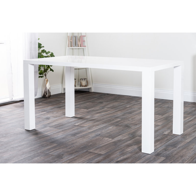 Scottsmoor High Gloss Dining Table, White, H75 x L150 x W80cm