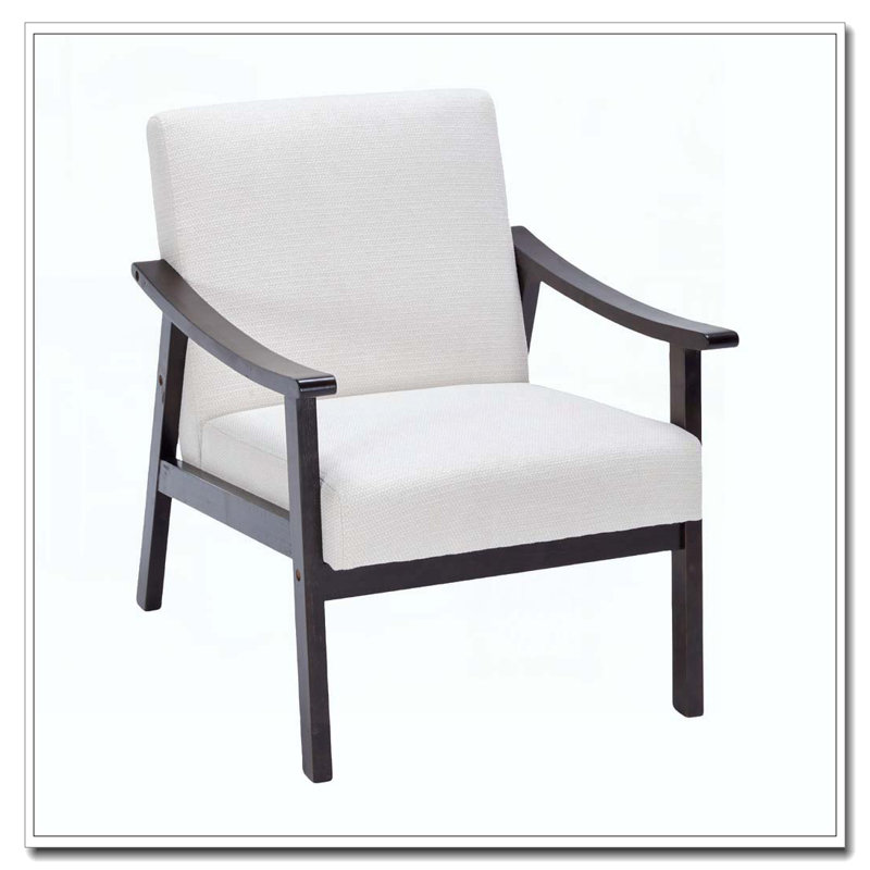 Chaise avec accoudoirs et dossier haut, Blanc ancien