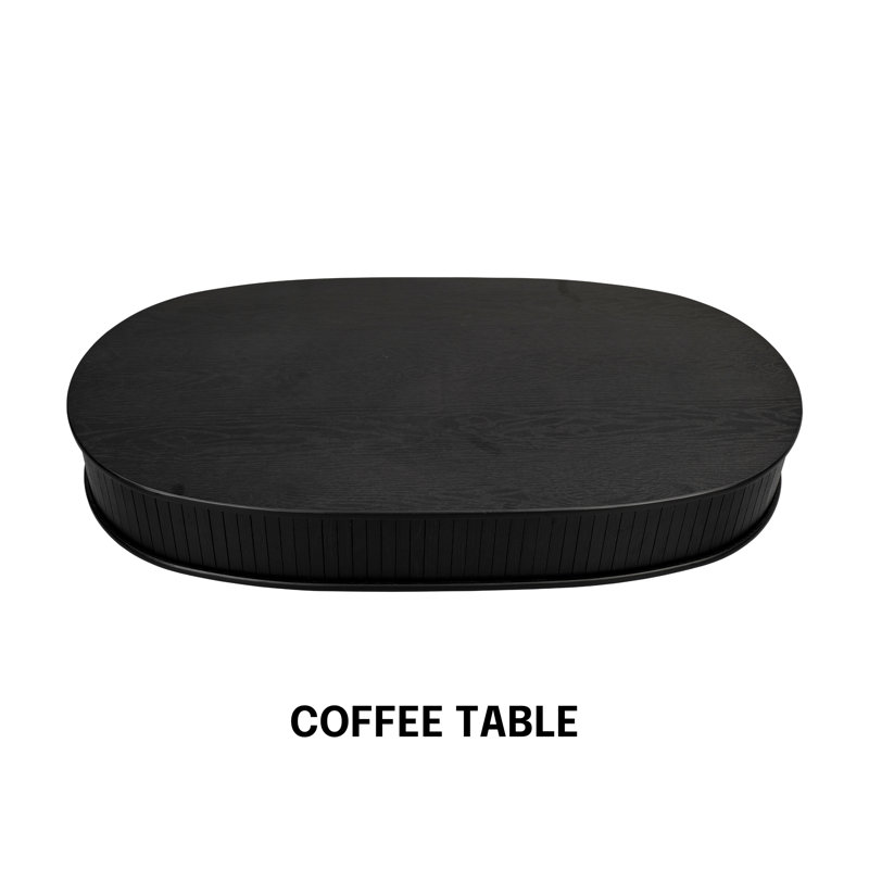 Table basse NTC STREAM DOU, Noir brûlé