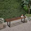 Banc de salle à manger moderne pour terrasse, en bois d'acacia et structure en fer.