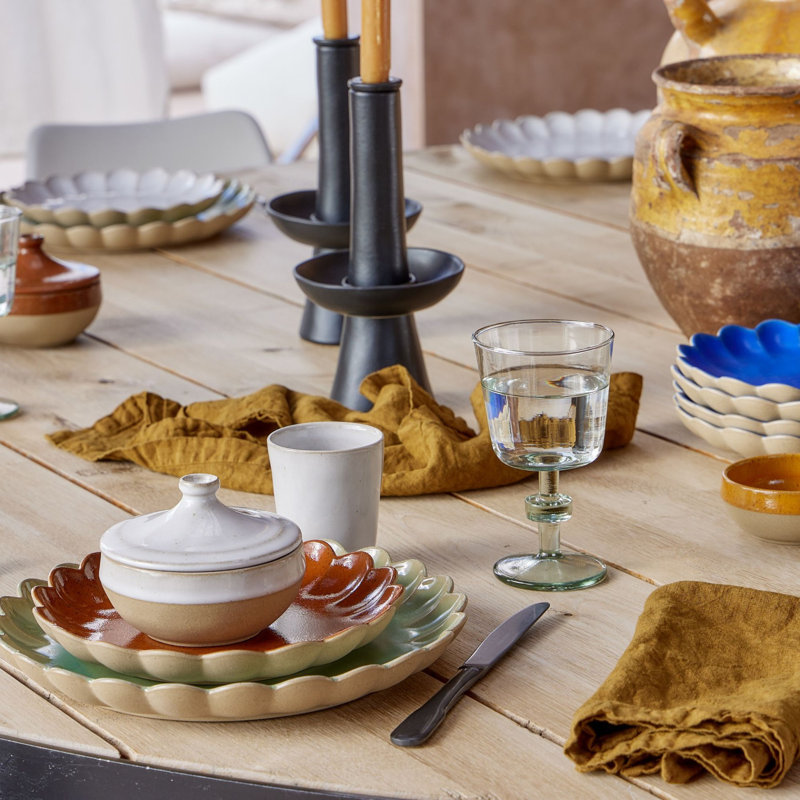 Costa Nova Marrakesh Round Stoneware 6 Piece Casserole Bakeware Set, White